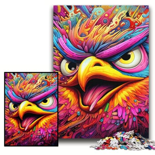 Puzzle 1000 Teile für Erwachsene, rosa Vogel, Papppuzzle, 26x38cm, perfekt als Geburtstags-, Weihnachts Puzzle 1000 Teile für Erwachsene, rosa Vogel, Papppuzzle, 26x38cm, perfekt als Geburtstags-, Weihnachts von ZKYUBEK