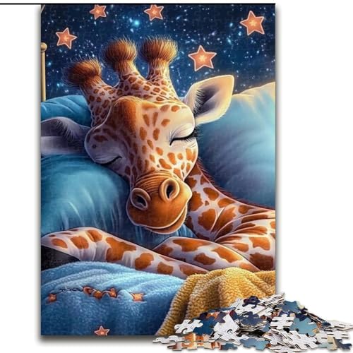 Puzzle 1000 Teile für Erwachsene, schlafende Giraffe, Holzpuzzle, 26x38cm, perfekt für Halloween, Weihnachten, Geburtstagsgeschenk Puzzle 1000 Teile für Erwachsene, schlafende Giraffe, Holzpuzzle, 26x38cm, perfekt für Halloween, Weihnachten, Geburtstagsgeschenk von ZKYUBEK