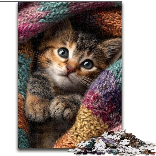 Puzzle 1000 Teile für Erwachsene, schlafende Katze, Holzpuzzle, 26x38cm, perfekt für Halloween, Weihnachten, Geburtstagsgeschenk Puzzle 1000 Teile für Erwachsene, schlafende Katze, Holzpuzzle, 26x38cm, perfekt für Halloween, Weihnachten, Geburtstagsgeschenk von ZKYUBEK