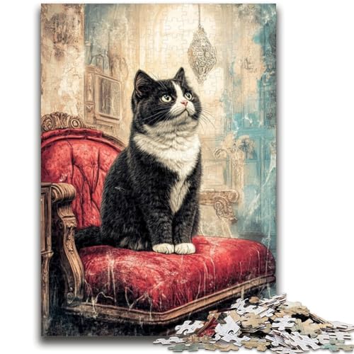 Puzzle 1000 Teile für Erwachsene, sitzende Katze, dekomprimierendes intellektuelles Lernspielzeug, ganze Familie, 50x75cm Puzzle 1000 Teile für Erwachsene, sitzende Katze, dekomprimierendes intellektuelles Lernspielzeug, ganze Familie, 50x75cm von ZKYUBEK