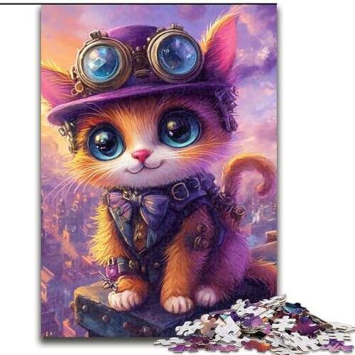 Puzzle 1000 Teile für Erwachsene, süße Katze, Holzpuzzle, 50x75cm, für Reiseliebhaber und Paare, anspruchsvolles Spielzeug Puzzle 1000 Teile für Erwachsene, süße Katze, Holzpuzzle, 50x75cm, für Reiseliebhaber und Paare, anspruchsvolles Spielzeug von ZKYUBEK