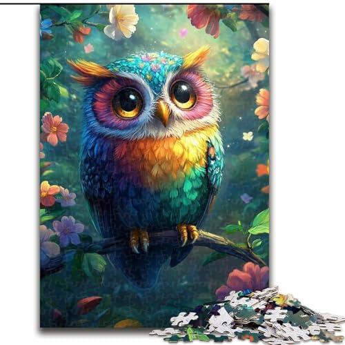 Puzzle 1000 Teile für Erwachsene, süße kleine Eule, Holzpuzzle 26x38cm, für Reiseliebhaber und Paare, anspruchsvolles Spielzeug Puzzle 1000 Teile für Erwachsene, süße kleine Eule, Holzpuzzle 26x38cm, für Reiseliebhaber und Paare, anspruchsvolles Spielzeug von ZKYUBEK