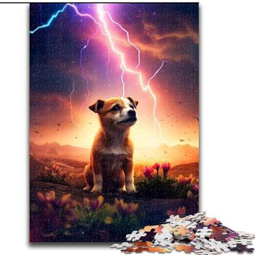 Puzzle 1000 Teile für Erwachsene, süßer Hund auf dem Mars, Papppuzzle, Größe 26x38cm, für Reiseliebhaber und Paare, anspruchsvolles Spielzeug von ZKYUBEK