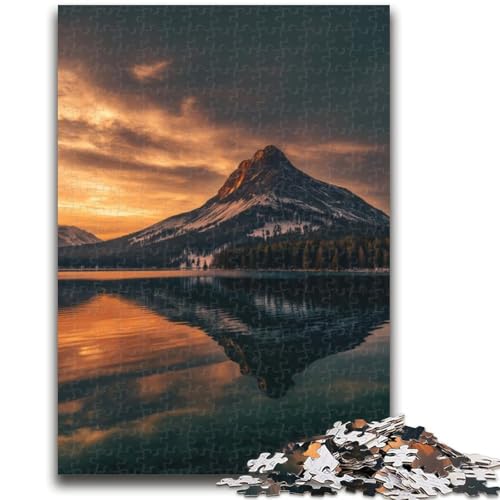 Puzzle 1000 Teile für Erwachsene, wunderschöne Berge und Seen, Stressabbau mit vollständig ineinandergreifenden, zufällig geformten Teilen für Kinder ab 14 Jahren, 26x38cm von ZKYUBEK