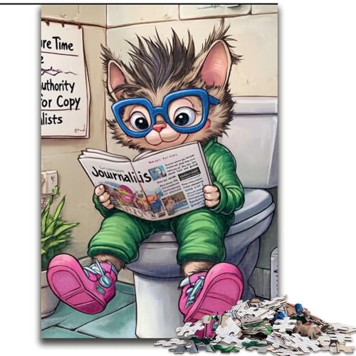 Puzzle 1000 Teile für Erwachsene „Cat Go Toilet“ Holzpuzzle, Größe 50x75cm, Denksportaufgabe, DIY-Dekorationsspiel, interaktives Familienspielzeug Puzzle 1000 Teile für Erwachsene „Cat Go Toilet“ Holzpuzzle, Größe 50x75cm, Denksportaufgabe, DIY-Dekorationsspiel, interaktives Familienspielzeug von ZKYUBEK
