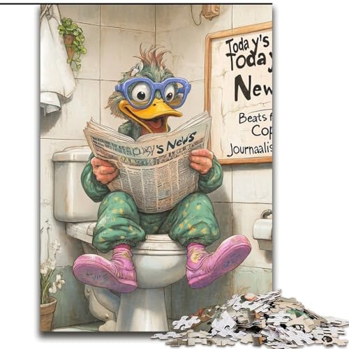 Puzzle 1000 Teile für Erwachsene „Elefant Go Toilet“, Kartonpuzzle, Größe 26x38cm, Denksportspiel für Teenager von ZKYUBEK