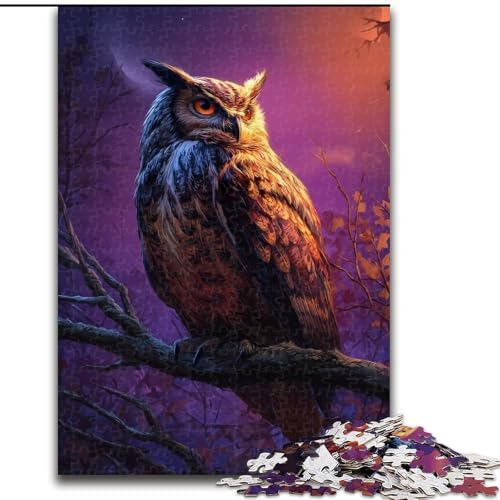 Puzzle 1000 Teile für Erwachsene „Eule auf dem Baum“, Puzzle für Erwachsene, Geburtstage, Feiertage, Weltraumparty-Dekorationen, 26x38cm Puzzle 1000 Teile für Erwachsene „Eule auf dem Baum“, Puzzle für Erwachsene, Geburtstage, Feiertage, Weltraumparty-Dekorationen, 26x38cm von ZKYUBEK