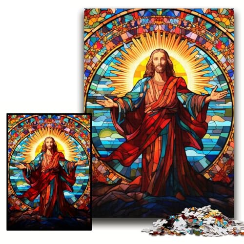 Puzzle 1000 Teile für Erwachsene „Jesus im Himmel“, unmögliche Puzzles für Erwachsene, 26x38cm, Teenager, Paare und Freunde zum Geburtstag, zu Weihnachten Puzzle 1000 Teile für Erwachsene „Jesus im Himmel“, unmögliche Puzzles für Erwachsene, 26x38cm, Teenager, Paare und Freunde zum Geburtstag, zu Weihnachten von ZKYUBEK