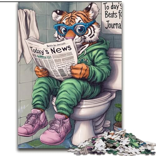Puzzle 1000 Teile für Erwachsene „Tiger Go Toilet“, schwierige Puzzles für Erwachsene, Größe 50x75cm, perfekt für Teenager, Familienzusammenhalt, Denksportaufgabe und DIY-Geschenk zur Heimdekoration Puzzle 1000 Teile für Erwachsene „Tiger Go Toilet“, schwierige Puzzles für Erwachsene, Größe 50x75cm, perfekt für Teenager, Familienzusammenhalt, Denksportaufgabe und DIY-Geschenk zur Heimdekoration von ZKYUBEK