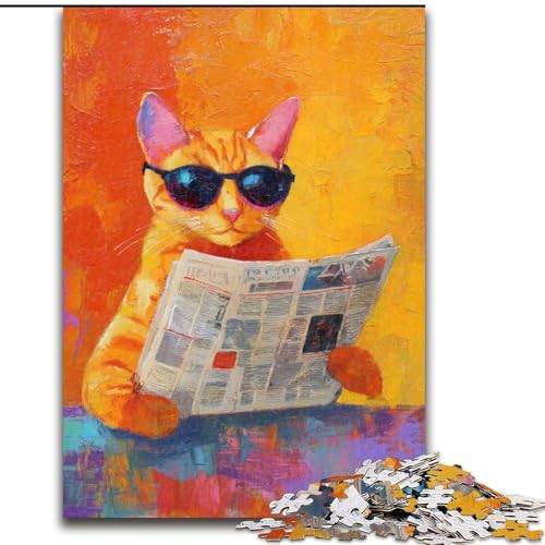 Puzzle 1000 Teile für Erwachsene Abstrakte Katze Holzpuzzle 50X75CM für Reiseliebhaber und Paare, anspruchsvolles Spielzeug Puzzle 1000 Teile für Erwachsene Abstrakte Katze Holzpuzzle 50X75CM für Reiseliebhaber und Paare, anspruchsvolles Spielzeug von ZKYUBEK