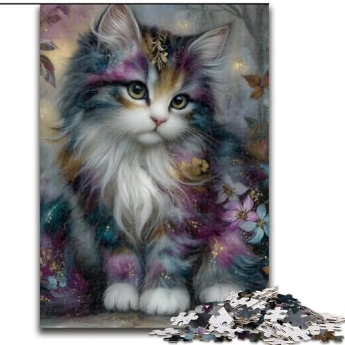 Puzzle 1000 Teile für Erwachsene Abstrakte Katzen-Pappepuzzles 26x38cm Perfekt für Halloween, Weihnachten, Geburtstagsgeschenk Puzzle 1000 Teile für Erwachsene Abstrakte Katzen-Pappepuzzles 26x38cm Perfekt für Halloween, Weihnachten, Geburtstagsgeschenk von ZKYUBEK