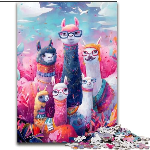 Puzzle 1000 Teile für Erwachsene Alpaka-Familien-Kartonpuzzle 26x38cm Denkspiel für Teenager und Familieninteraktion Puzzle 1000 Teile für Erwachsene Alpaka-Familien-Kartonpuzzle 26x38cm Denkspiel für Teenager und Familieninteraktion von ZKYUBEK