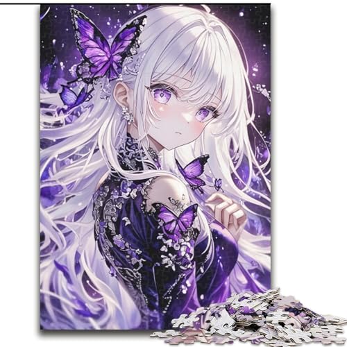 Puzzle 1000 Teile für Erwachsene Anime-Mädchen-Puzzle 50x75cm, interaktives Familienspiel, Denksportaufgabe, Lernspielzeug von ZKYUBEK