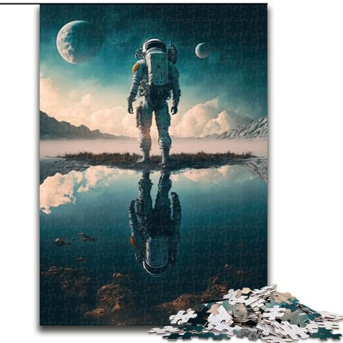 Puzzle 1000 Teile für Erwachsene Astronaut auf einem neuen Planeten, Papppuzzle, Größe 26x38cm, für Reiseliebhaber und Paare, anspruchsvolles Spielzeug von ZKYUBEK