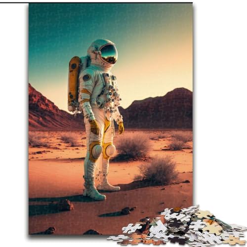 Puzzle 1000 Teile für Erwachsene Astronaut auf einem neuen Planeten, Puzzlegröße 50x75cm, interaktives Familienspiel, Denksportaufgabe, Lernspielzeug von ZKYUBEK