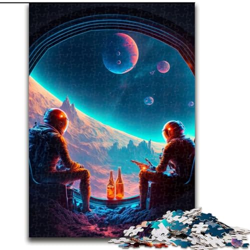 Puzzle 1000 Teile für Erwachsene Astronauten-Bierpause Holzpuzzle Größe 50x75cm für Reiseliebhaber und Paare, anspruchsvolles Spielzeug Puzzle 1000 Teile für Erwachsene Astronauten-Bierpause Holzpuzzle Größe 50x75cm für Reiseliebhaber und Paare, anspruchsvolles Spielzeug von ZKYUBEK