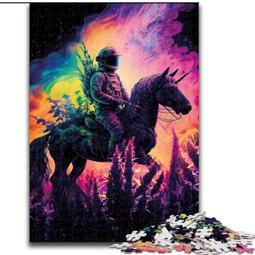 Puzzle 1000 Teile für Erwachsene Astronauten-Holzpuzzle Größe 50x75cm Anspruchsvolles Denkspiel – Entspannendes Spielzeug für Teenager von ZKYUBEK