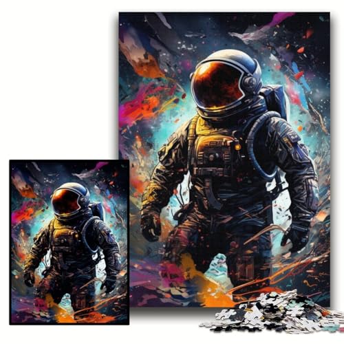 Puzzle 1000 Teile für Erwachsene Astronautenpuzzle für Erwachsene 50x75cm Weihnachten, Halloween, Ostern, Neujahr von ZKYUBEK