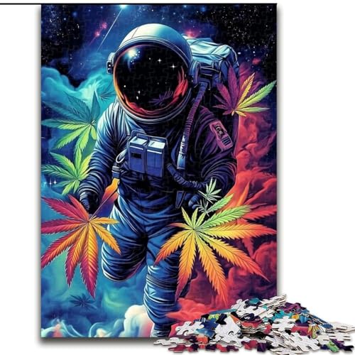 Puzzle 1000 Teile für Erwachsene Blätter und Astronauten Papppuzzle 26x38cm Perfekt für Halloween, Weihnachten, Geburtstagsgeschenk Puzzle 1000 Teile für Erwachsene Blätter und Astronauten Papppuzzle 26x38cm Perfekt für Halloween, Weihnachten, Geburtstagsgeschenk von ZKYUBEK