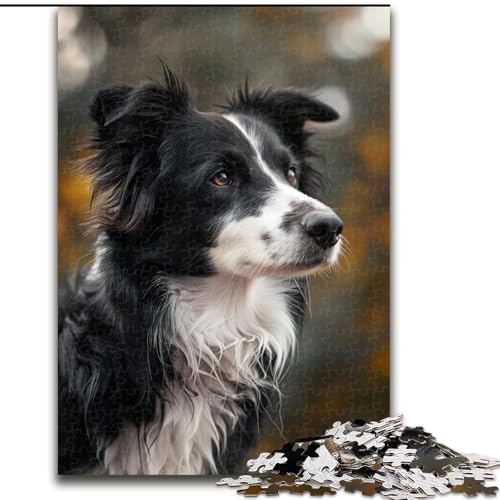 Puzzle 1000 Teile für Erwachsene Border Collie Holzpuzzle 26X38CM für Reiseliebhaber und Paare, anspruchsvolles Spielzeug Puzzle 1000 Teile für Erwachsene Border Collie Holzpuzzle 26X38CM für Reiseliebhaber und Paare, anspruchsvolles Spielzeug von ZKYUBEK