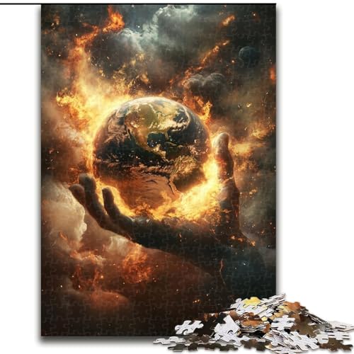 Puzzle 1000 Teile für Erwachsene Die Erde in Ihrer Handfläche Holzpuzzle 26x38cm für Reiseliebhaber und Paare, anspruchsvolles Spielzeug Puzzle 1000 Teile für Erwachsene Die Erde in Ihrer Handfläche Holzpuzzle 26x38cm für Reiseliebhaber und Paare, anspruchsvolles Spielzeug von ZKYUBEK