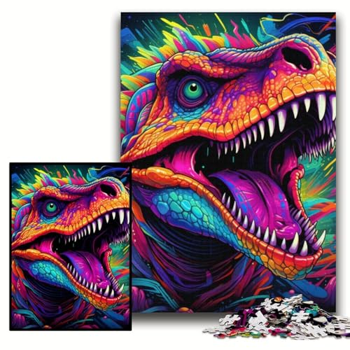 Puzzle 1000 Teile für Erwachsene Dinosaurier-Kunst Holzpuzzle 50x75cm Perfekt für Halloween, Weihnachten, Geburtstagsgeschenk Puzzle 1000 Teile für Erwachsene Dinosaurier-Kunst Holzpuzzle 50x75cm Perfekt für Halloween, Weihnachten, Geburtstagsgeschenk von ZKYUBEK
