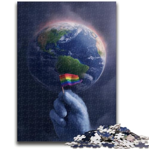 Puzzle 1000 Teile für Erwachsene Earth Rose, Familienspiel zum Stressabbau, schwierige Herausforderung, stärkt die Liebe zwischen Paaren, 26x38cm von ZKYUBEK