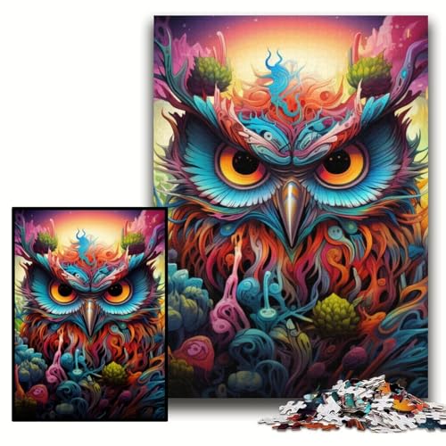 Puzzle 1000 Teile für Erwachsene Eule Holzpuzzle für Erwachsene 50x75cm Familienspielabend-Spaß, DIY-Dekorationskunstwerk Puzzle 1000 Teile für Erwachsene Eule Holzpuzzle für Erwachsene 50x75cm Familienspielabend-Spaß, DIY-Dekorationskunstwerk von ZKYUBEK