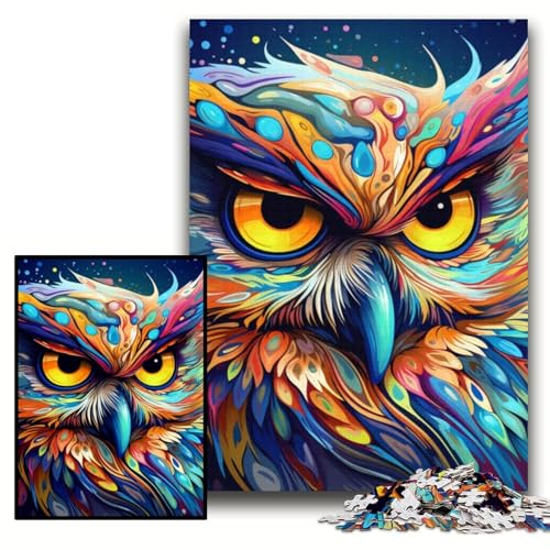 Puzzle 1000 Teile für Erwachsene Eulen-Puzzle aus Karton, 26x38cm, perfekt für Halloween, Weihnachten, Geburtstagsgeschenk Puzzle 1000 Teile für Erwachsene Eulen-Puzzle aus Karton, 26x38cm, perfekt für Halloween, Weihnachten, Geburtstagsgeschenk von ZKYUBEK