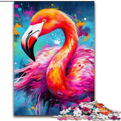 Puzzle 1000 Teile für Erwachsene Flamingo Unmögliches Puzzle für Erwachsene Größe 50x75cm für interaktives Familienspiel von ZKYUBEK