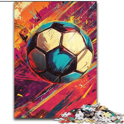 Puzzle 1000 Teile für Erwachsene Fußball Holzpuzzle 50X75CM für Reiseliebhaber und Paare, anspruchsvolles Spielzeug Puzzle 1000 Teile für Erwachsene Fußball Holzpuzzle 50X75CM für Reiseliebhaber und Paare, anspruchsvolles Spielzeug von ZKYUBEK