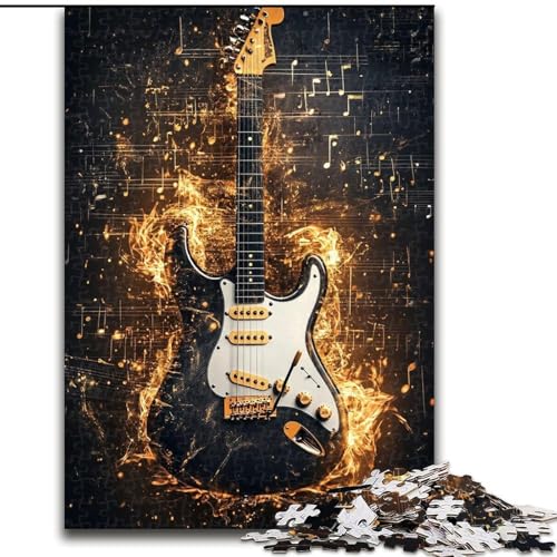 Puzzle 1000 Teile für Erwachsene Goldene Gitarre 1000-teiliges Puzzle Teenager Stressabbau Cooles einzigartiges Geschenk für die Familie 26X38CM Puzzle 1000 Teile für Erwachsene Goldene Gitarre 1000-teiliges Puzzle Teenager Stressabbau Cooles einzigartiges Geschenk für die Familie 26X38CM von ZKYUBEK