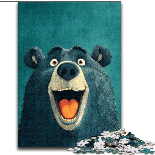Puzzle 1000 Teile für Erwachsene Happy Bear Holzpuzzle 50X75CM für Reiseliebhaber und Paare, anspruchsvolles Spielzeug Puzzle 1000 Teile für Erwachsene Happy Bear Holzpuzzle 50X75CM für Reiseliebhaber und Paare, anspruchsvolles Spielzeug von ZKYUBEK