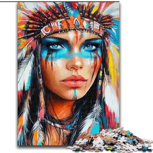 Puzzle 1000 Teile für Erwachsene Indische Prinzessin Holzpuzzle 50X75CM für Reiseliebhaber und Paare, anspruchsvolles Spielzeug Puzzle 1000 Teile für Erwachsene Indische Prinzessin Holzpuzzle 50X75CM für Reiseliebhaber und Paare, anspruchsvolles Spielzeug von ZKYUBEK