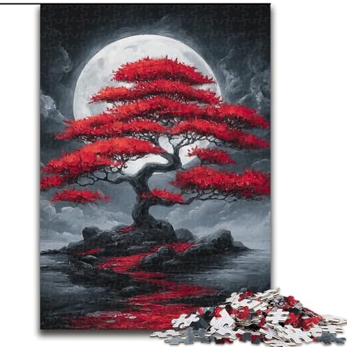 Puzzle 1000 Teile für Erwachsene Japanischer Ahornbaum Puzzle 50X75CM Interaktives Familienspiel, Gehirnherausforderung, Lernspielzeug von ZKYUBEK