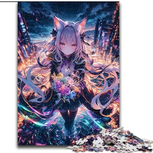 Puzzle 1000 Teile für Erwachsene Japanisches Anime-Mädchen-Puzzle 26x38cm Interaktives Familienspiel, Gehirnherausforderung, Lernspielzeug von ZKYUBEK
