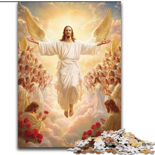 Puzzle 1000 Teile für Erwachsene Jesus Holzpuzzle 26x38cm Perfekt für Halloween, Weihnachten, Geburtstagsgeschenk Puzzle 1000 Teile für Erwachsene Jesus Holzpuzzle 26x38cm Perfekt für Halloween, Weihnachten, Geburtstagsgeschenk von ZKYUBEK