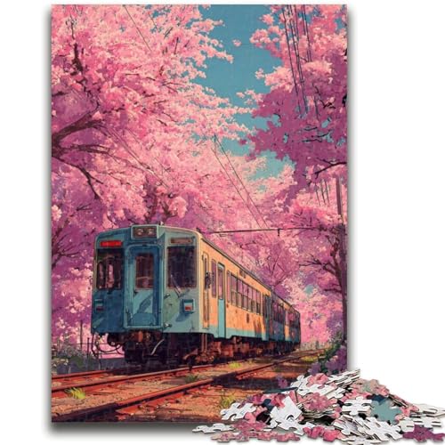 Puzzle 1000 Teile für Erwachsene Kirschblütenzug, Elefantenspielzeug, Denkspiel, Geburtstagsgeschenk, Geschenke, Wandkunst für Kinder ab 14 Jahren, 50x75cm Puzzle 1000 Teile für Erwachsene Kirschblütenzug, Elefantenspielzeug, Denkspiel, Geburtstagsgeschenk, Geschenke, Wandkunst für Kinder ab 14 Jahren, 50x75cm von ZKYUBEK