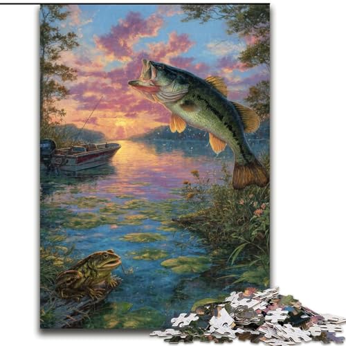 Puzzle 1000 Teile für Erwachsene Lachs Holzpuzzle 26X38CM Teenager, Paare und Freunde zum Geburtstag, Weihnachten Puzzle 1000 Teile für Erwachsene Lachs Holzpuzzle 26X38CM Teenager, Paare und Freunde zum Geburtstag, Weihnachten von ZKYUBEK