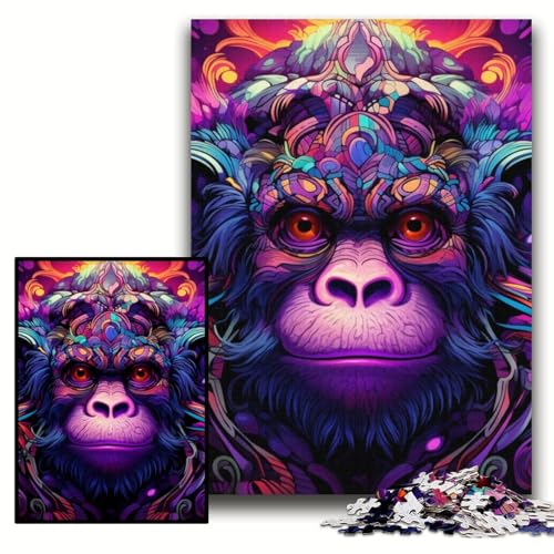 Puzzle 1000 Teile für Erwachsene Lila AFFE Holzpuzzle 50x75cm Perfekt als Geburtstags-, Weihnachts Puzzle 1000 Teile für Erwachsene Lila AFFE Holzpuzzle 50x75cm Perfekt als Geburtstags-, Weihnachts von ZKYUBEK