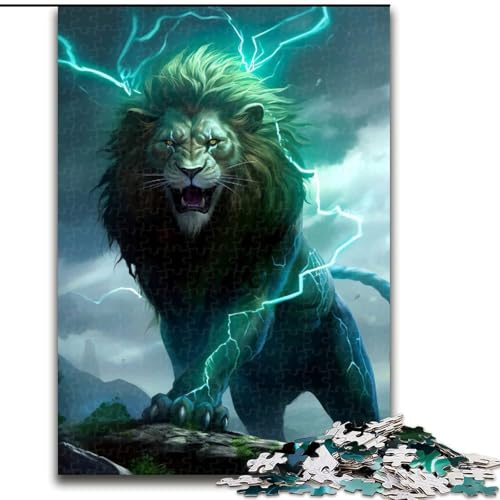 Puzzle 1000 Teile für Erwachsene Löwe im Donner, Holzpuzzle, Größe 50x75cm, für Reiseliebhaber und Paare, anspruchsvolles Spielzeug Puzzle 1000 Teile für Erwachsene Löwe im Donner, Holzpuzzle, Größe 50x75cm, für Reiseliebhaber und Paare, anspruchsvolles Spielzeug von ZKYUBEK