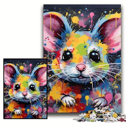 Puzzle 1000 Teile für Erwachsene Maus Unmögliches Puzzle für Erwachsene 50x75cm Teenager, Paare und Freunde zum Geburtstag, Weihnachten Puzzle 1000 Teile für Erwachsene Maus Unmögliches Puzzle für Erwachsene 50x75cm Teenager, Paare und Freunde zum Geburtstag, Weihnachten von ZKYUBEK