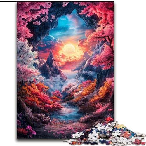 Puzzle 1000 Teile für Erwachsene Mount Fuji Puzzles für Erwachsene 50X75CM Herausforderndes DIY-Denkspiel, perfektes Familienspiel oder dekoratives Geschenk von ZKYUBEK
