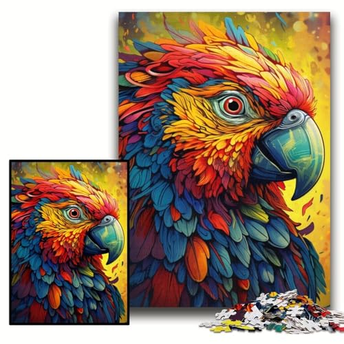 Puzzle 1000 Teile für Erwachsene Papagei Unmögliches Puzzle für Erwachsene 50x75cm Teenager, Paare und Freunde zum Geburtstag, Weihnachten Puzzle 1000 Teile für Erwachsene Papagei Unmögliches Puzzle für Erwachsene 50x75cm Teenager, Paare und Freunde zum Geburtstag, Weihnachten von ZKYUBEK