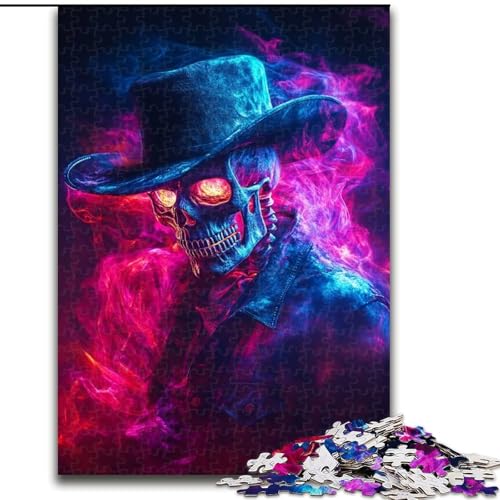 Puzzle 1000 Teile für Erwachsene Rauchschädel Holzpuzzle 50X75CM für Reiseliebhaber und Paare, anspruchsvolles Spielzeug Puzzle 1000 Teile für Erwachsene Rauchschädel Holzpuzzle 50X75CM für Reiseliebhaber und Paare, anspruchsvolles Spielzeug von ZKYUBEK