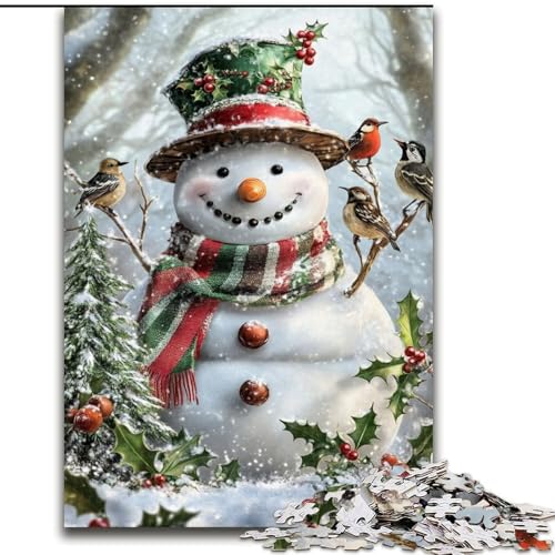 Puzzle 1000 Teile für Erwachsene Schneemann-Puzzle 50x75cm, anspruchsvolles Denkspiel für Teenager, unterhaltsames interaktives Spiel für die ganze Familie von ZKYUBEK