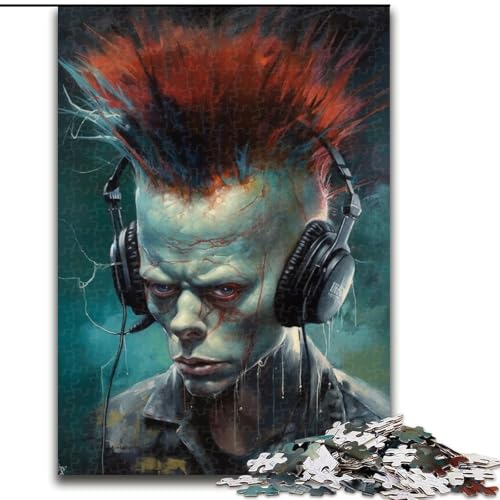 Puzzle 1000 Teile für Erwachsene Skelett-Clown Holzpuzzle 50X75CM für Reiseliebhaber und Paare, anspruchsvolles Spielzeug Puzzle 1000 Teile für Erwachsene Skelett-Clown Holzpuzzle 50X75CM für Reiseliebhaber und Paare, anspruchsvolles Spielzeug von ZKYUBEK