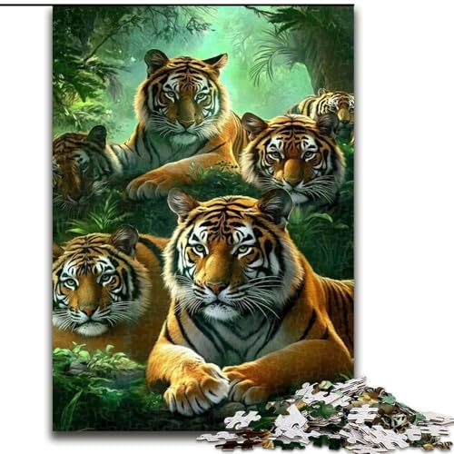Puzzle 1000 Teile für Erwachsene Tiger-Familienpuzzle für Erwachsene 26x38cm für Feiertage, Geburtstage und Familienspieleabende Puzzle 1000 Teile für Erwachsene Tiger-Familienpuzzle für Erwachsene 26x38cm für Feiertage, Geburtstage und Familienspieleabende von ZKYUBEK