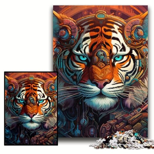 Puzzle 1000 Teile für Erwachsene Tiger Warrior Holzpuzzle 50x75cm Perfekt für Halloween, Weihnachten, Geburtstagsgeschenk Puzzle 1000 Teile für Erwachsene Tiger Warrior Holzpuzzle 50x75cm Perfekt für Halloween, Weihnachten, Geburtstagsgeschenk von ZKYUBEK