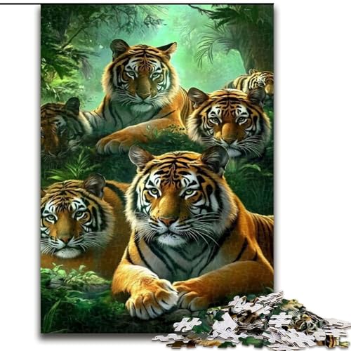 Puzzle 1000 Teile für Erwachsene Tigerfamilie Holzpuzzle 50X75CM für Reiseliebhaber und Paare, anspruchsvolles Spielzeug Puzzle 1000 Teile für Erwachsene Tigerfamilie Holzpuzzle 50X75CM für Reiseliebhaber und Paare, anspruchsvolles Spielzeug von ZKYUBEK